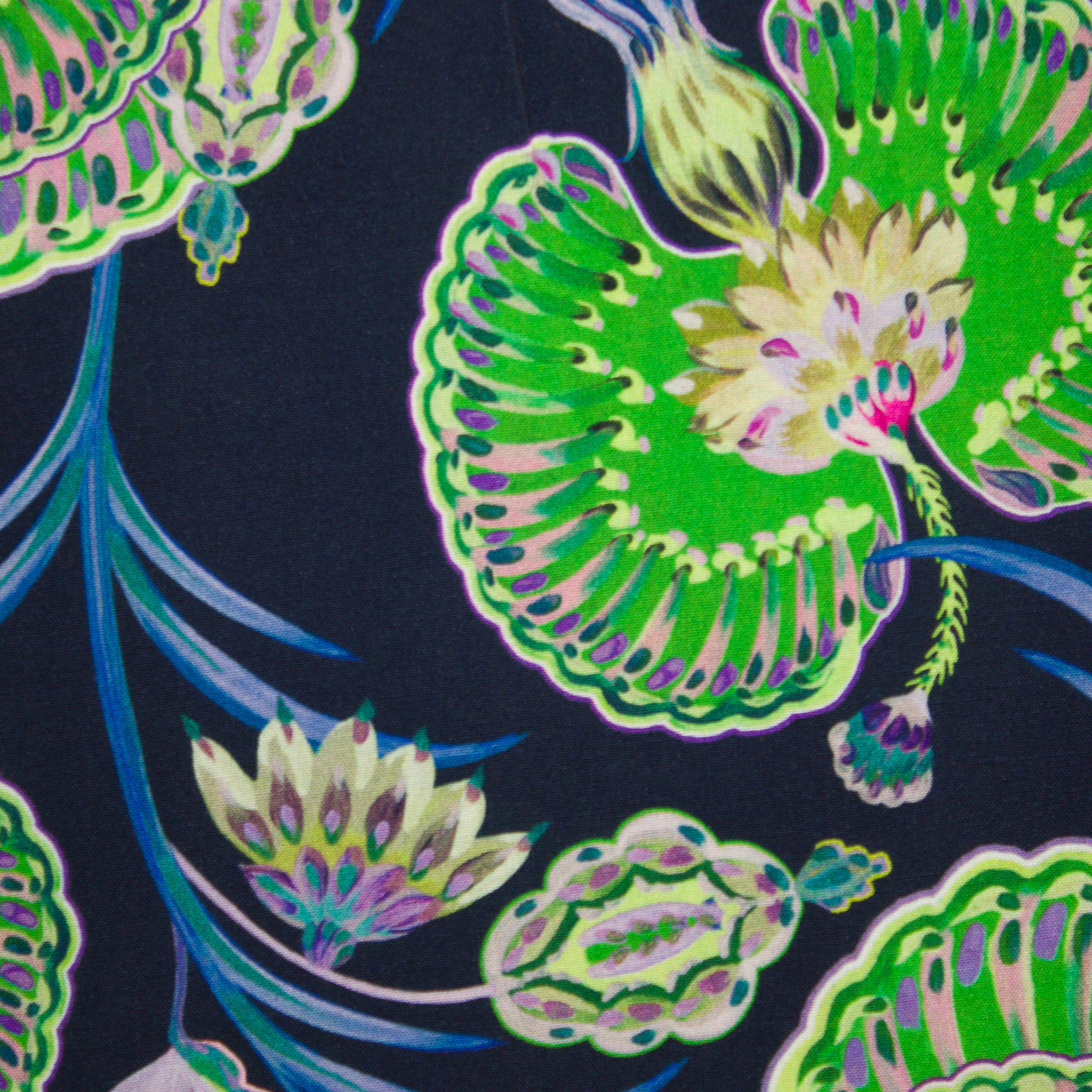 Viscose blauw met waterlelies
